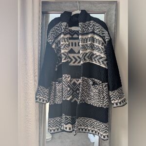 Lucky Brand Black and White Knit Cardigan